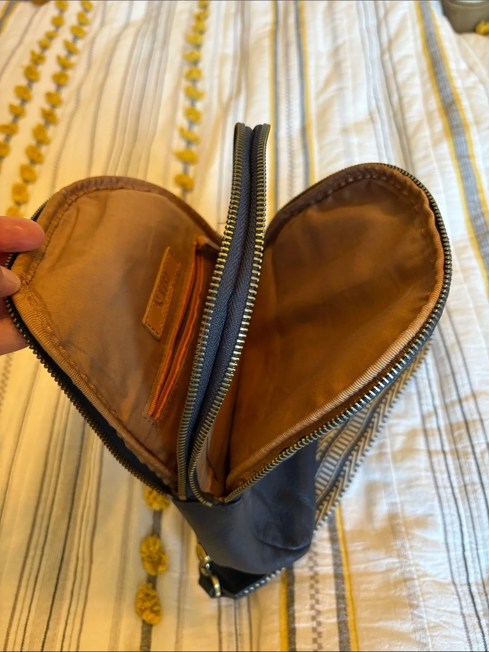 HOBO navy blue leather purse